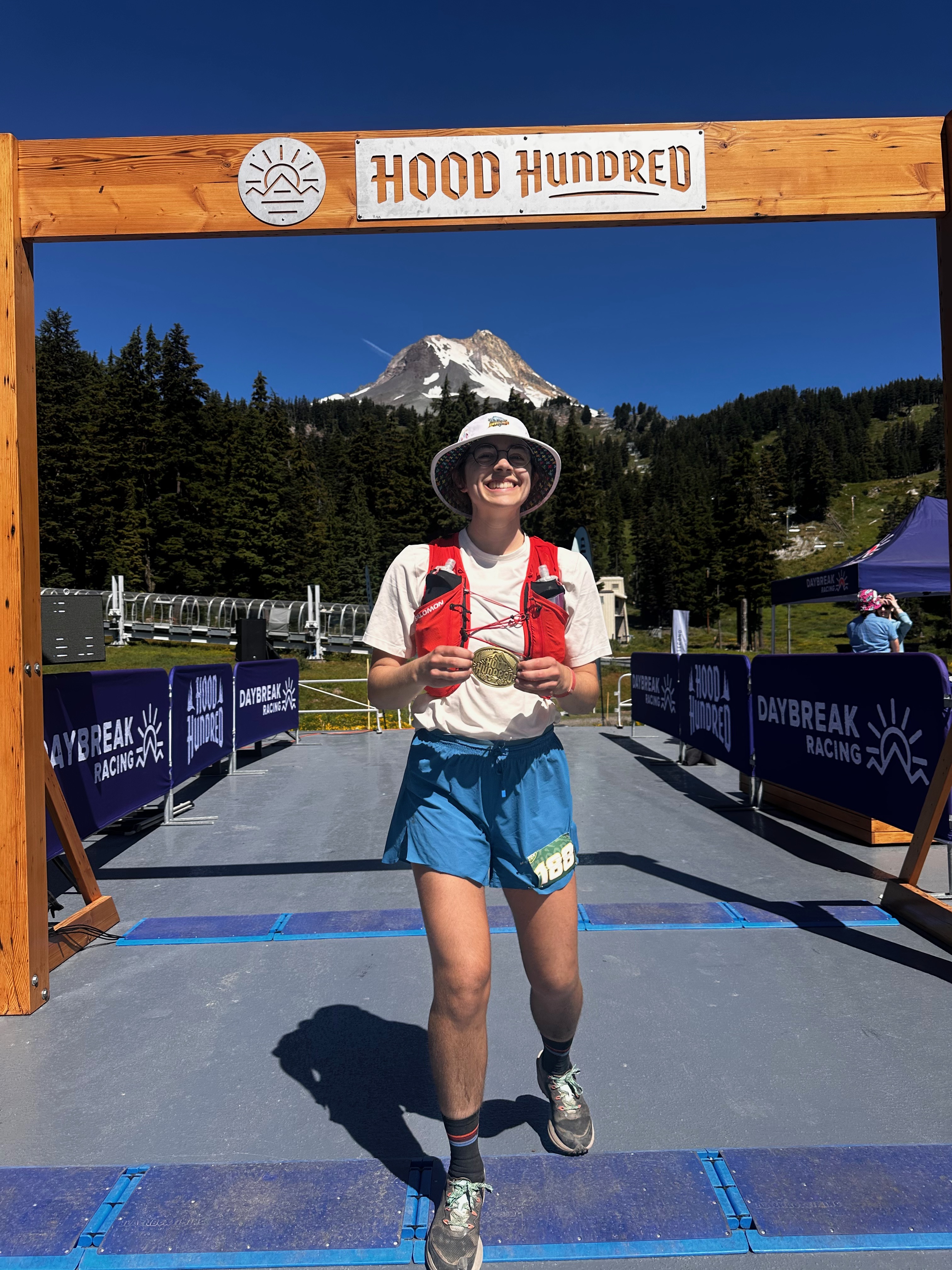 Laur Fischer on the trail